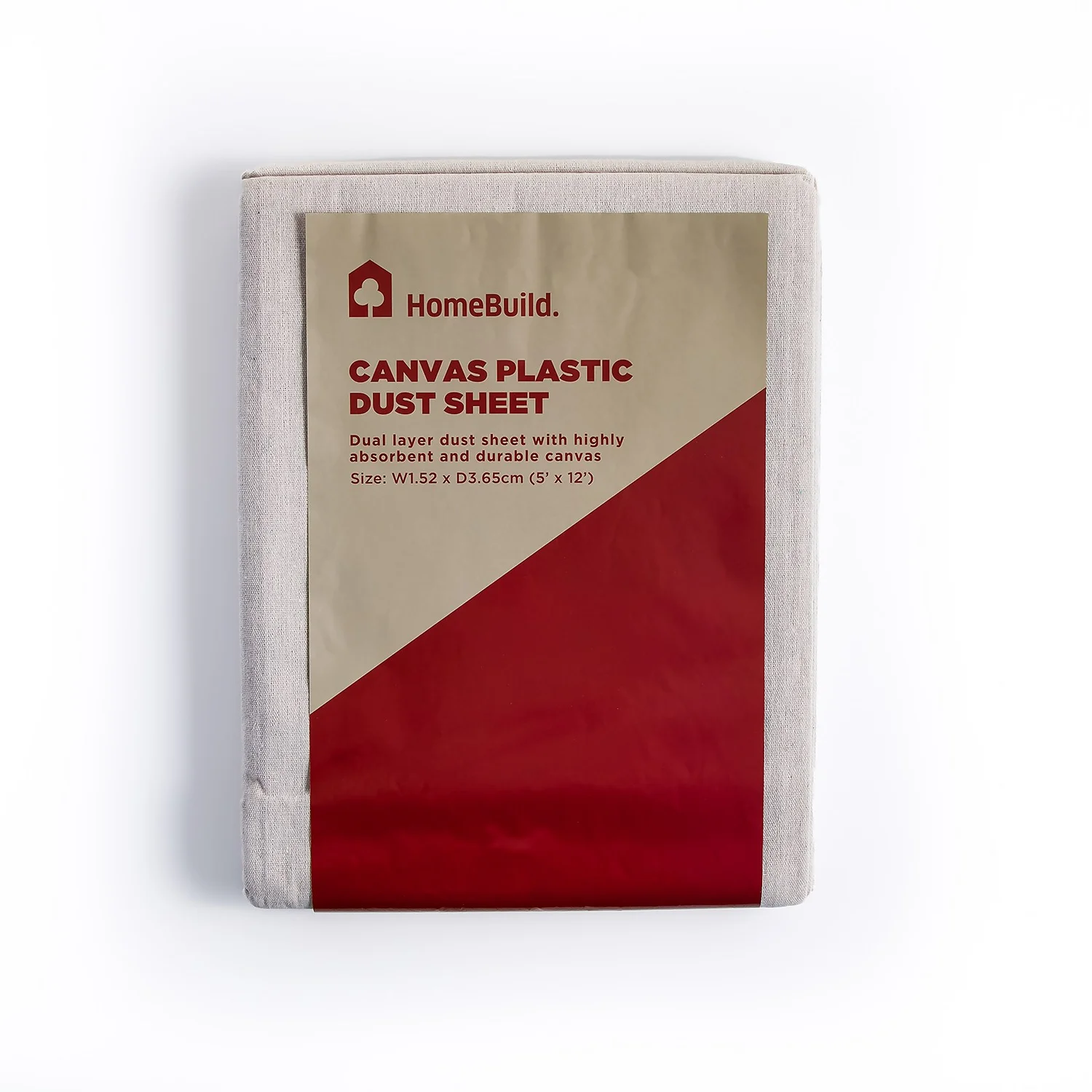 Homebuild Canvas Plastic Drop Sheet - 5 X 12m 1 Homebuild Canvas Plastic Drop Sheet - 5 X 12m