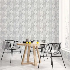 Organic Textures Inlay Wood Grey Wallpaper -Haris Home Shop 13120801 3054866368637819