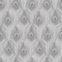 Organic Textures Peacock Grey Wallpaper
