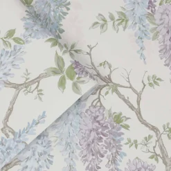 Laura Ashley Wisteria Garden Pale Iris Wallpaper -Haris Home Shop 13135799 1764871509224450