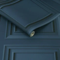 Wood Panel Wallpaper Navy -Haris Home Shop 13190150 1534880124926724