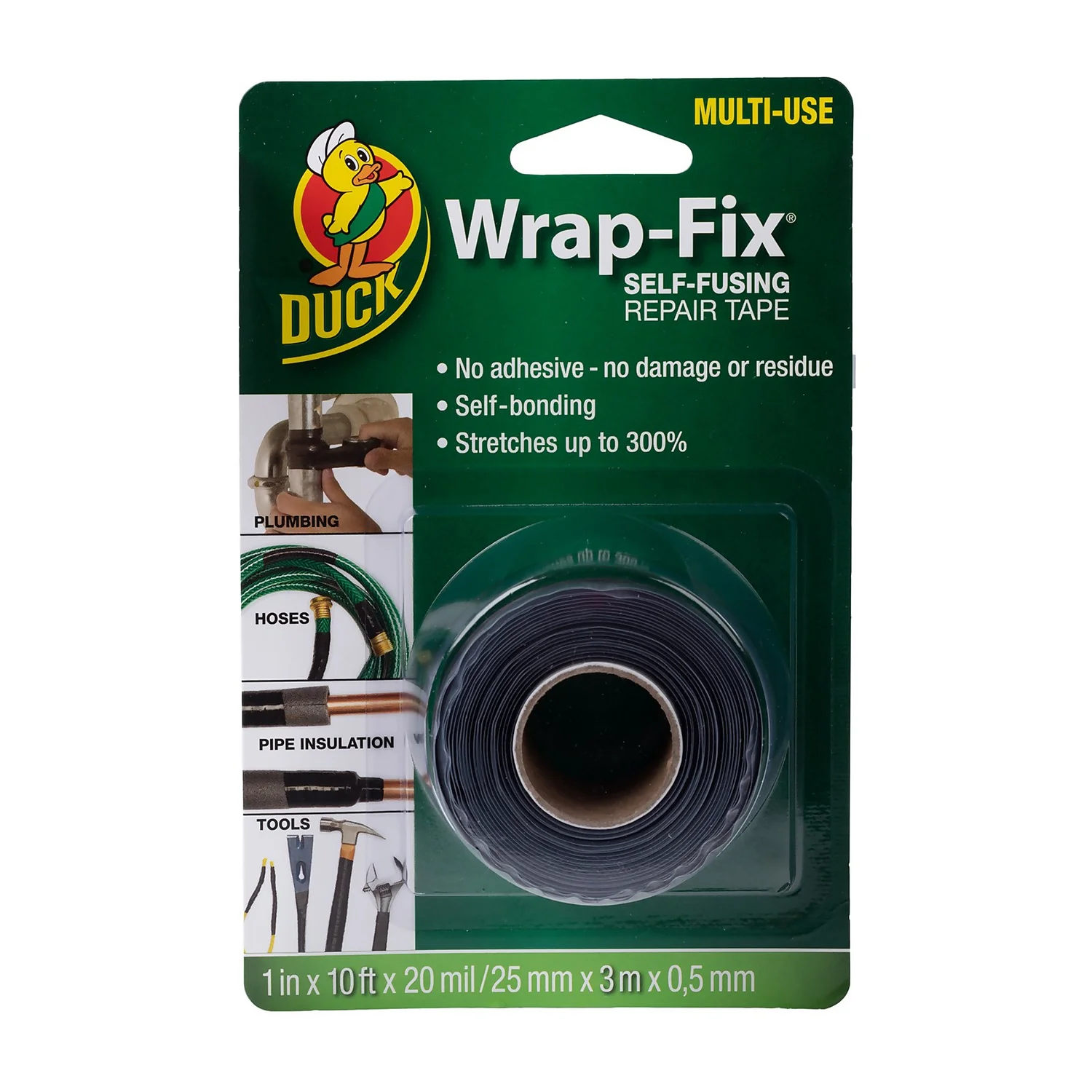 Duck Wrap-fix Self Fusing Repair Tape 25mm X 3m 1 Duck Wrap-fix Self Fusing Repair Tape 25mm X 3m