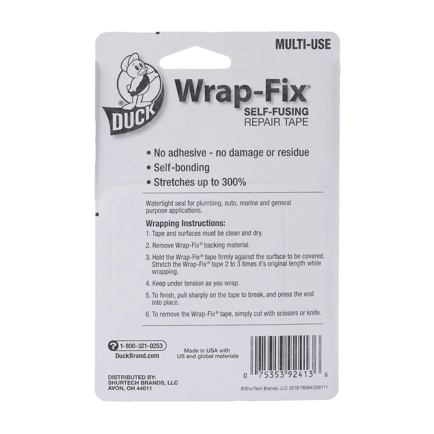 Duck Wrap-fix Self Fusing Repair Tape 25mm X 3m 2 Duck Wrap-fix Self Fusing Repair Tape 25mm X 3m - Image 2