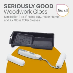 Harris Seriously Good Woodwork Gloss 4in Mini Roller Set -Haris Home Shop 13326121 8695045983794936