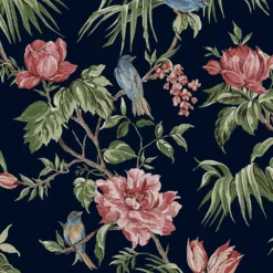 Next Birds & Blooms Navy Wallpaper