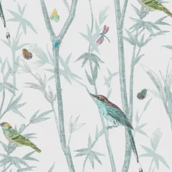 Next Chinoiserie Bird Trail Duck Egg Wallpaper -Haris Home Shop 13827396 1394969273822956
