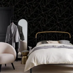 Next Scatter Geometric Black Wallpaper -Haris Home Shop 13827401 1154969471906491