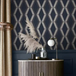 Next Optical Triangle Navy Wallpaper 7 Next Optical Triangle Navy Wallpaper -Haris Home Shop 13827404 3474969468042851