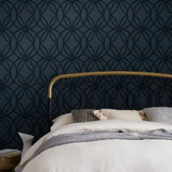Next Luxe Eclipse Navy Wallpaper -Haris Home Shop 13827407 1954969462962120