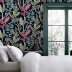 Next Fantasy Rainforest Leaves Navy Wallpaper 7 Next Fantasy Rainforest Leaves Navy Wallpaper -Haris Home Shop 13827408 3724969281409650