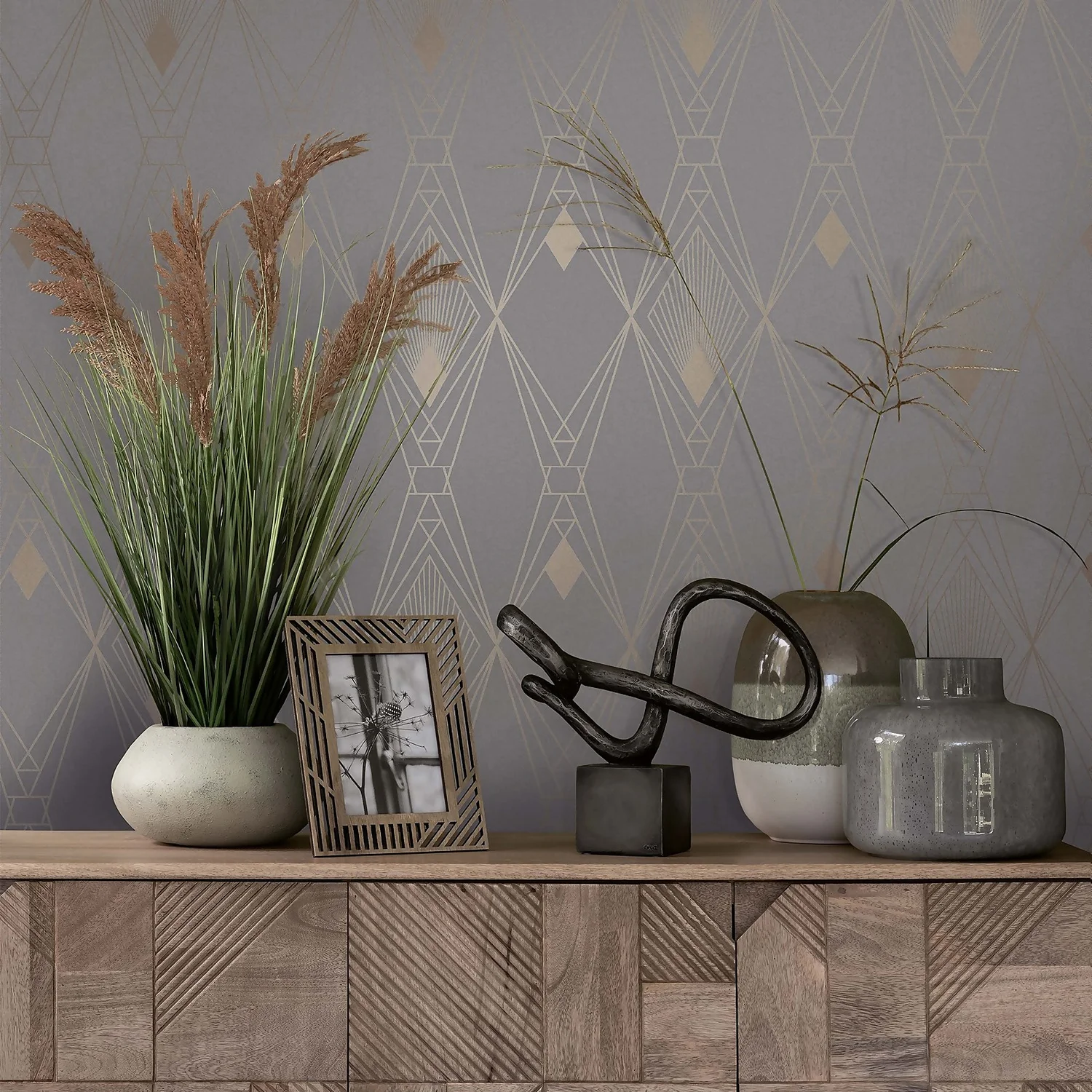 Next Deco Geometric Grey Wallpaper 6 Next Deco Geometric Grey Wallpaper - Image 6