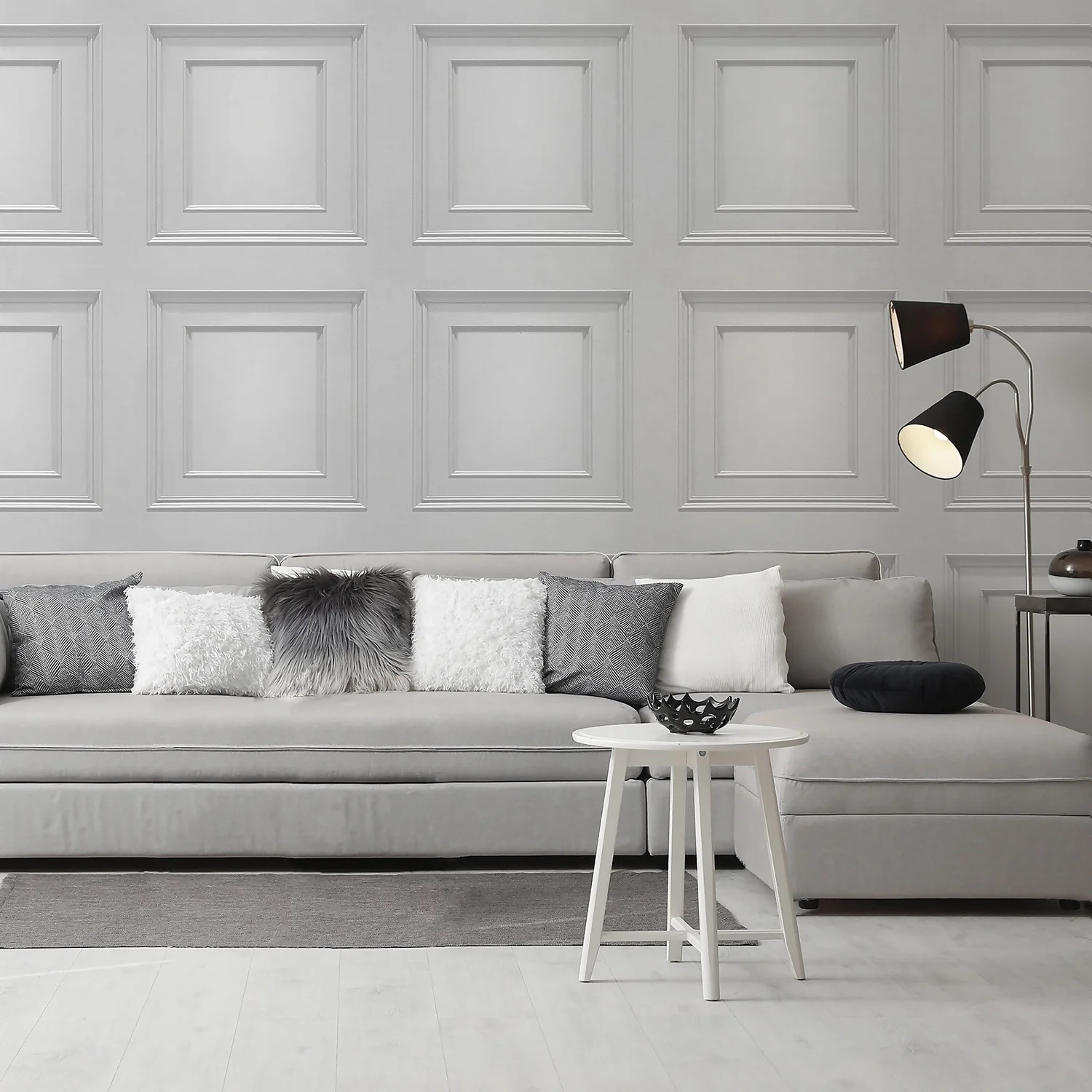 Belgravia Décor Amara Panel Textured Silver Wallpaper 2 Belgravia Décor Amara Panel Textured Silver Wallpaper - Image 2