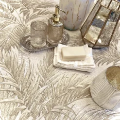 Belgravia Décor Palm Tree Textured Beige Wallpaper -Haris Home Shop 13909589 1784981675431444