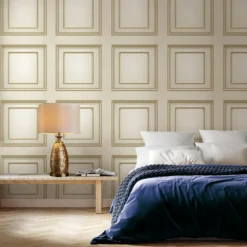 Belgravia Décor Forbidden Fruit Panel Smooth Cream Wallpaper -Haris Home Shop 13909597 1674981681885386