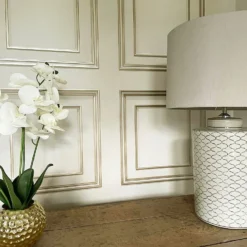 Belgravia Décor Forbidden Fruit Panel Smooth Cream Wallpaper -Haris Home Shop 13909597 2014981681941549