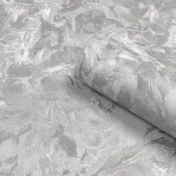 Belgravia Décor Lusso Gliltter Marble Textured Silver Wallpaper A4 Size Sample