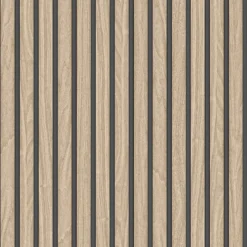 Belgravia Décor Wood Slat Textured Light Oak Wallpaper A4 Size Sample -Haris Home Shop 13909609 1464983476021595