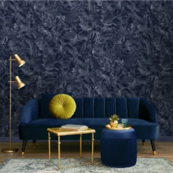 Belgravia Décor Lusso Glitter Marble Textured Navy Wallpaper -Haris Home Shop 13909697 8904981664788776