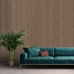 Belgravia Décor Wood Slat Textured Walnut Wallpaper -Haris Home Shop 13909699 1935034583594239