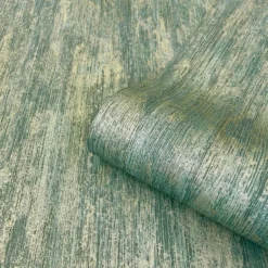 Belgravia Décor Retreat Distressed Textured Green Wallpaper -Haris Home Shop 13909702 1084981688859342