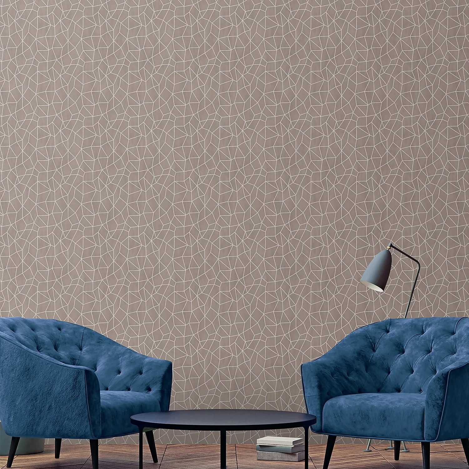Galerie Geometric Metallic Taupe Wallpaper 2 Galerie Geometric Metallic Taupe Wallpaper - Image 2