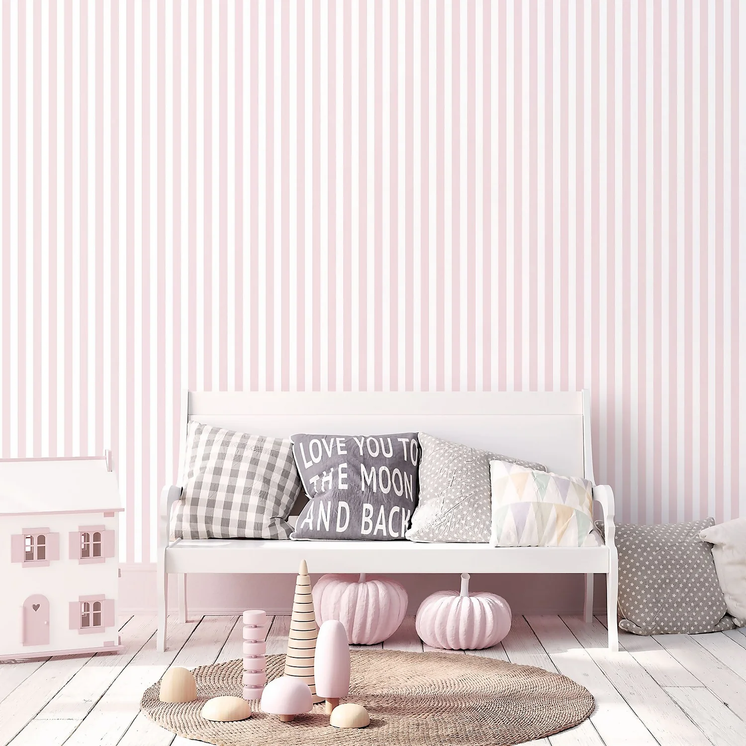 Galerie Regency Stripe Pink Wallpaper 2 Galerie Regency Stripe Pink Wallpaper - Image 2