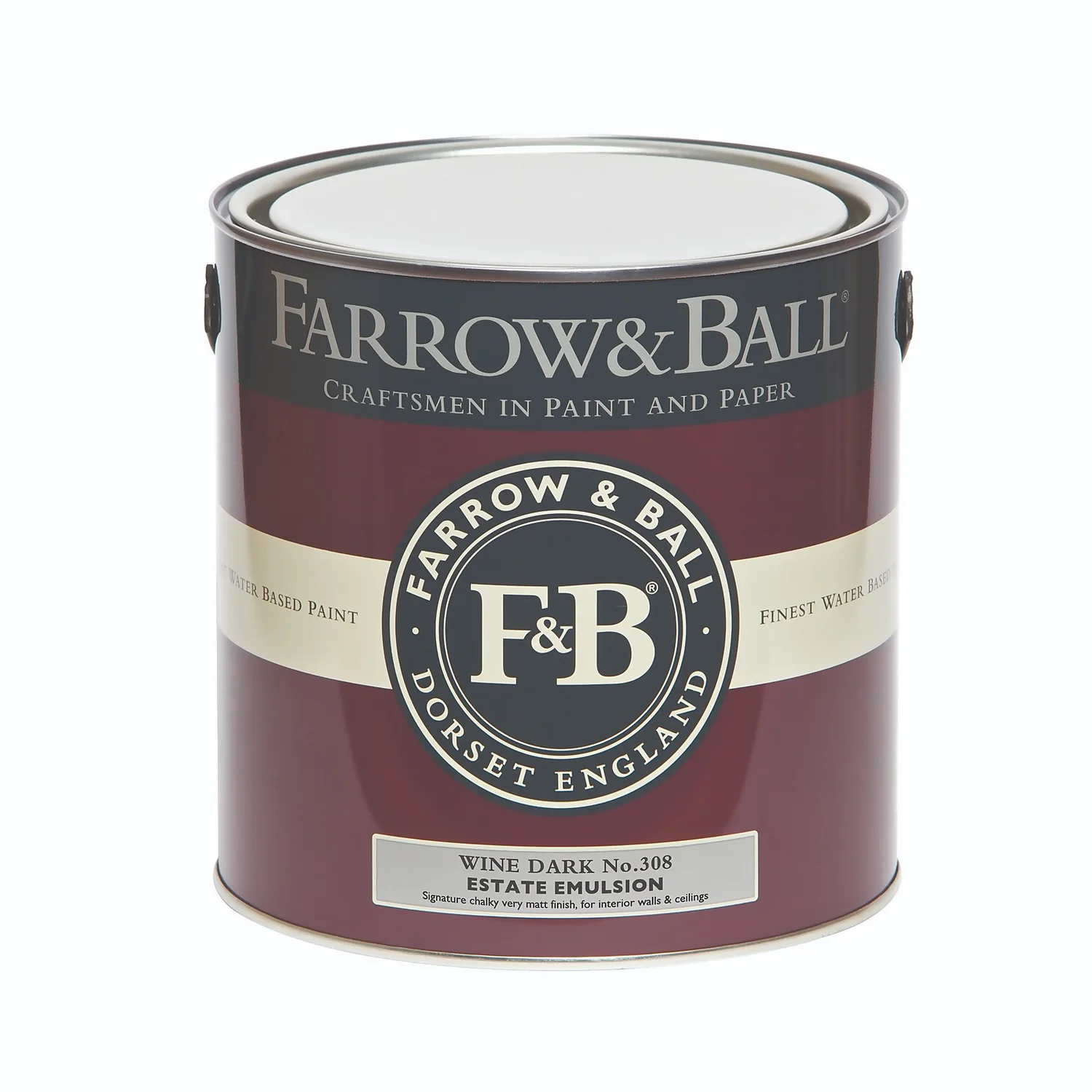 Farrow & Ball Estate Matt Emulsion Paint No.308 Wine Dark - 2.5L 4 Farrow & Ball Estate Matt Emulsion Paint No.308 Wine Dark - 2.5L - Image 4