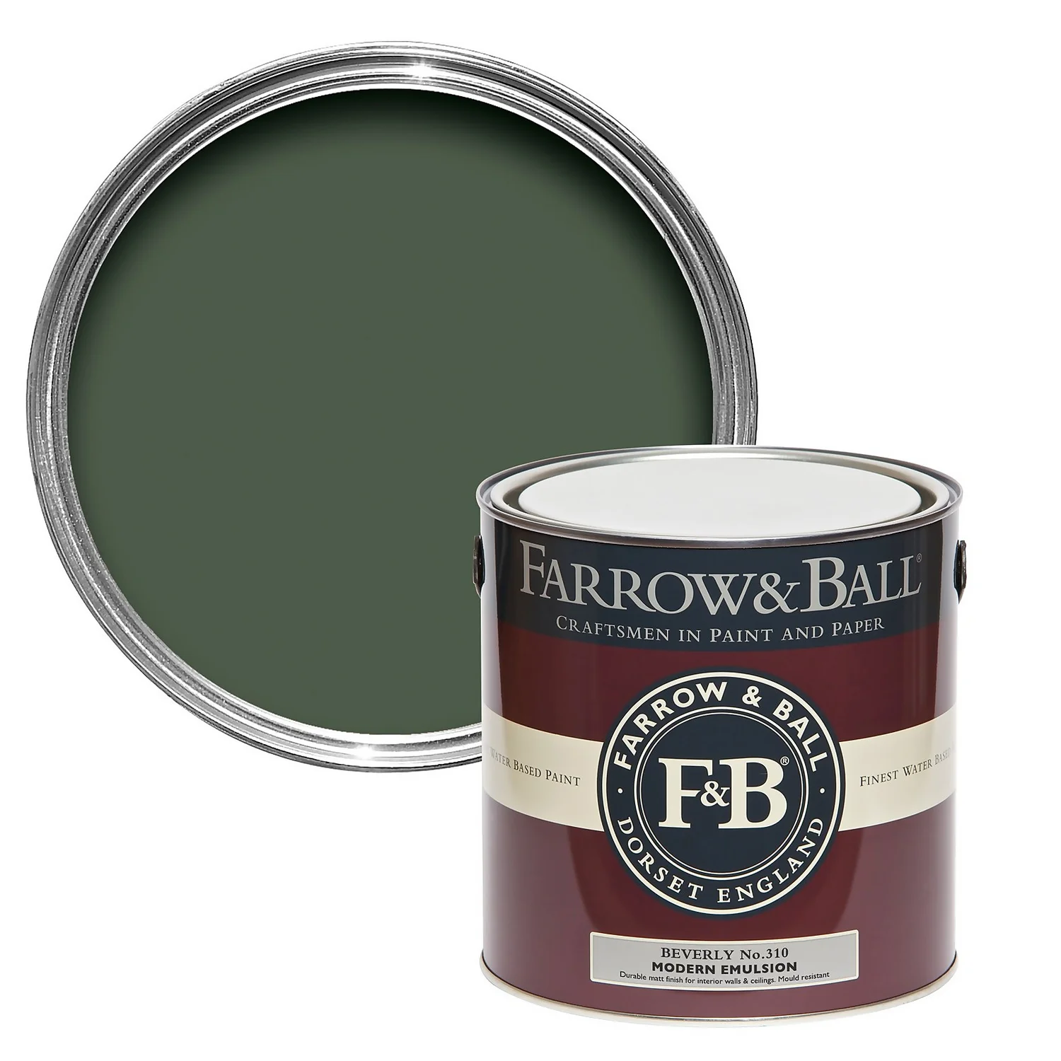 Farrow & Ball Modern Matt Emulsion Paint No.310 Beverly - 2.5L 1 Farrow & Ball Modern Matt Emulsion Paint No.310 Beverly - 2.5L