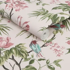 Next Birds & Blooms Mauve Wallpaper -Haris Home Shop 13956051 6214998025955799