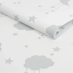 Next Moon & Stars Grey Wallpaper -Haris Home Shop 13956083 1434998026217777