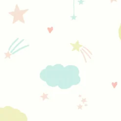 Next Moon & Stars Pastel Wallpaper -Haris Home Shop 13956085 1324998026315445
