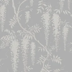 Next Wisteria Trails Grey Wallpaper