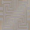 Next Metallic Greek Key Grey Wallpaper