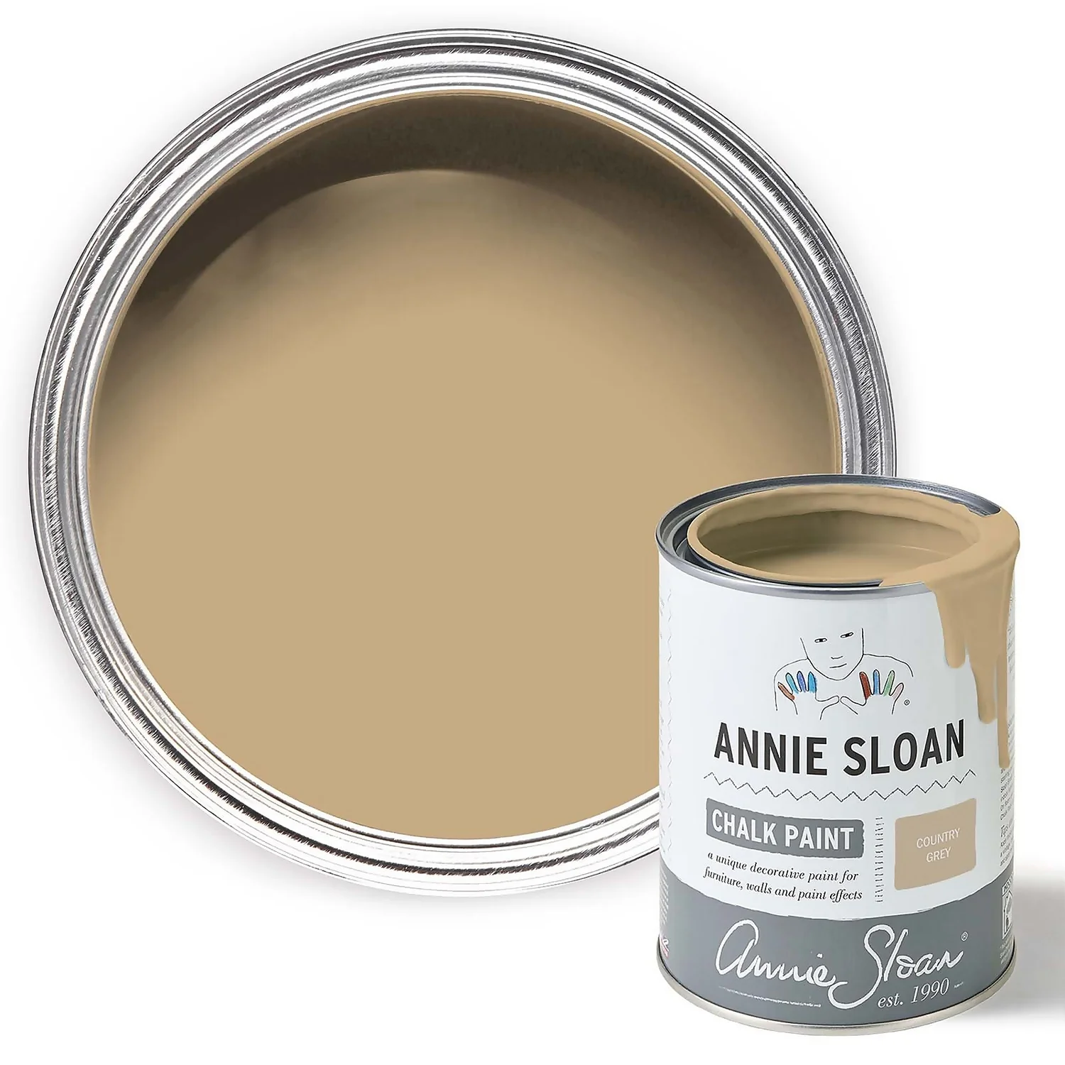 Annie Sloan Country Grey Chalk Paint - 1L 1 Annie Sloan Country Grey Chalk Paint - 1L