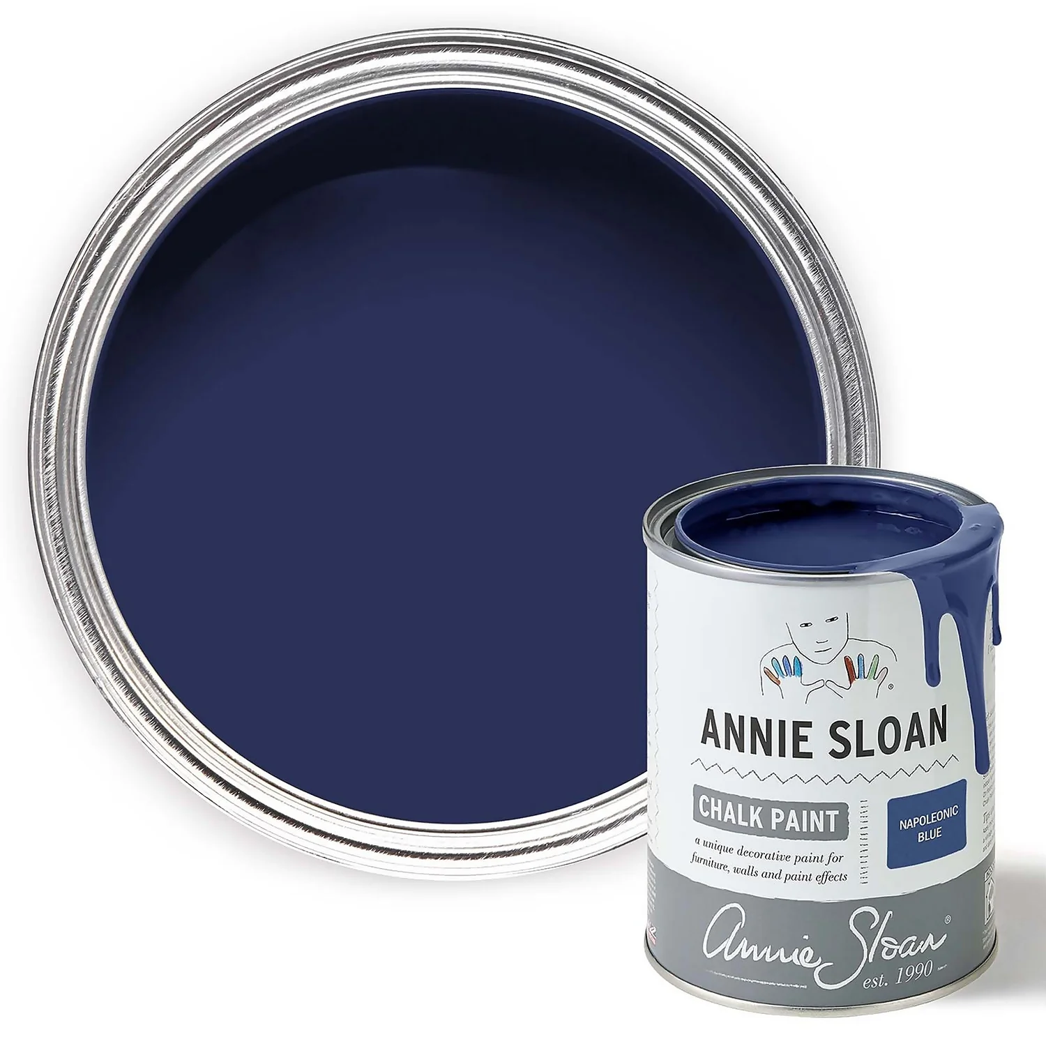 Annie Sloan Napoleonic Blue Chalk Paint - 1L 1 Annie Sloan Napoleonic Blue Chalk Paint - 1L