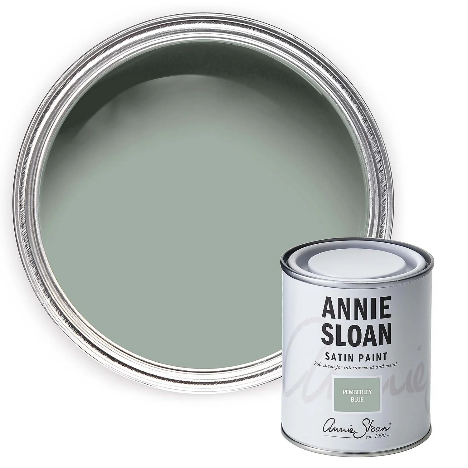 Annie Sloan Satin Paint Pemberley Blue - 750ml 1 Annie Sloan Satin Paint Pemberley Blue - 750ml