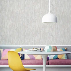 Grandeco Imperia White & Silver Raised Textured Metallic Wallpaper -Haris Home Shop 13980238 1344998777764055