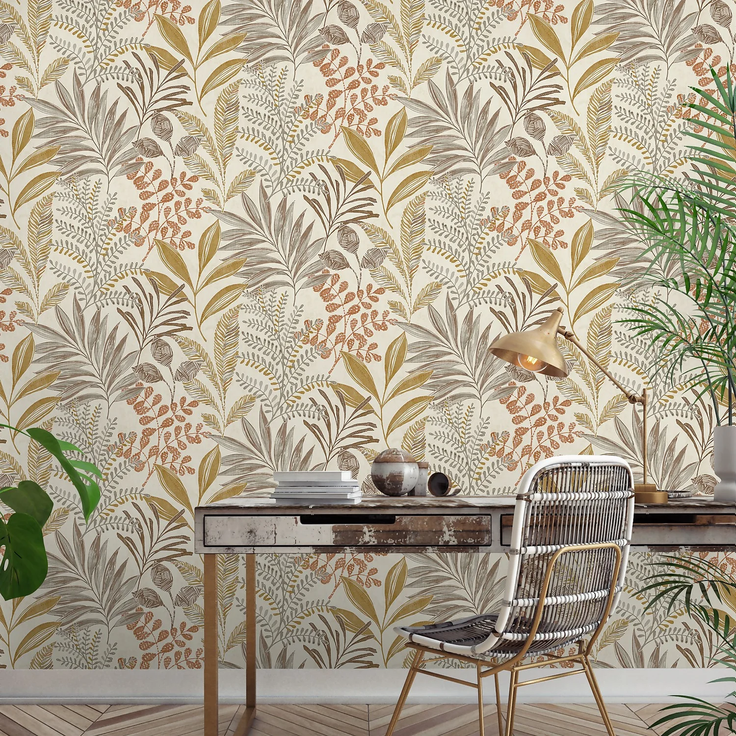 Grandeco Kara Taupe Textured Matt Wallpaper 3 Grandeco Kara Taupe Textured Matt Wallpaper - Image 3