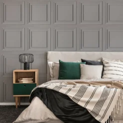 Fresco Wood Panelling Grey Wallpaper 6 Fresco Wood Panelling Grey Wallpaper -Haris Home Shop 13991819 8055003725273266