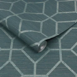 Boutique Asscher Geo Teal Wallpaper -Haris Home Shop 13991824 1955003723748489