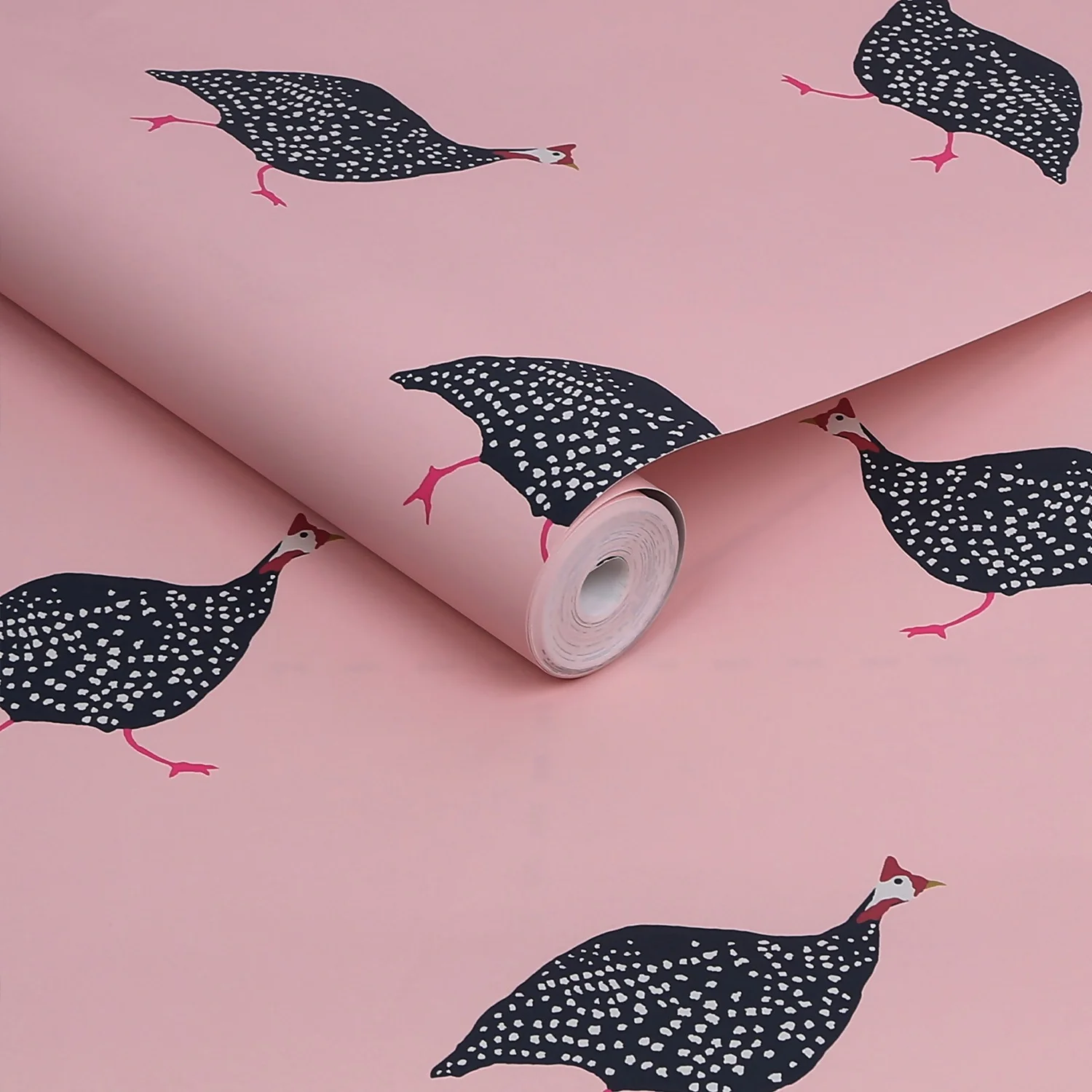 Joules Guinea Fowl Blush Pink Wallpaper 3 Joules Guinea Fowl Blush Pink Wallpaper - Image 3