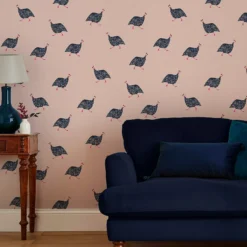 Joules Guinea Fowl Blush Pink Wallpaper 6 Joules Guinea Fowl Blush Pink Wallpaper -Haris Home Shop 13991842 2045003724861303
