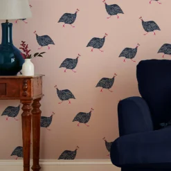 Joules Guinea Fowl Blush Pink Wallpaper 9 Joules Guinea Fowl Blush Pink Wallpaper -Haris Home Shop 13991842 6715003725140546