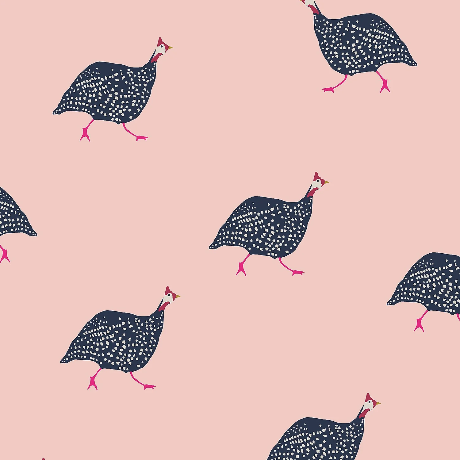 Joules Guinea Fowl Blush Pink Wallpaper 1 Joules Guinea Fowl Blush Pink Wallpaper