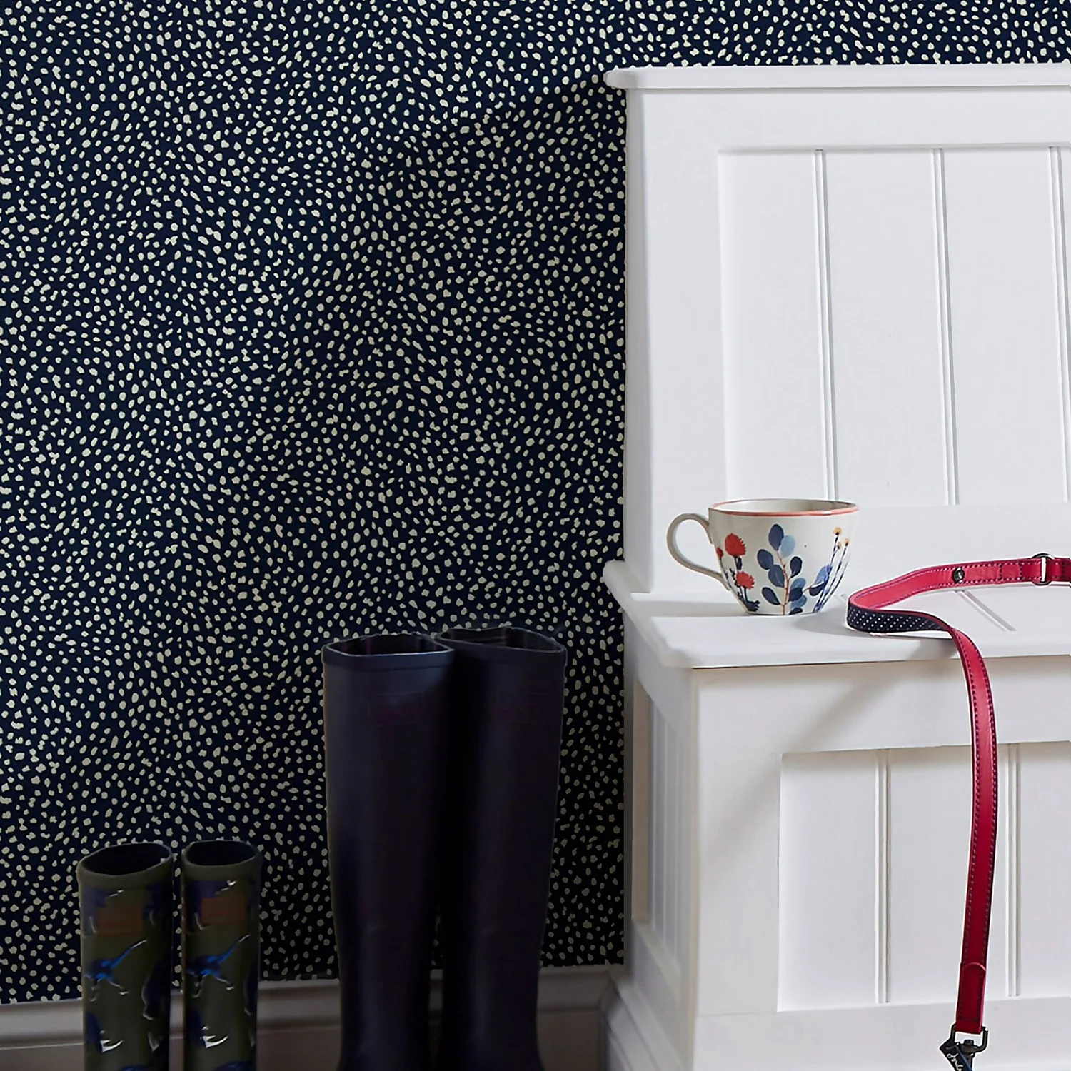 Joules Guinea Spot French Navy Wallpaper 2 Joules Guinea Spot French Navy Wallpaper - Image 2