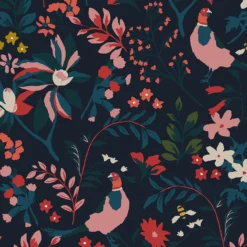Joules Fields Edge Floral French Navy Wallpaper -Haris Home Shop 13991844 2135003723814885