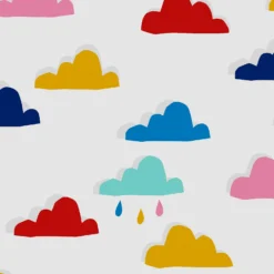 Joules Kids Whatever The Weather White And Rainbow Wallpaper -Haris Home Shop 13991846 1325003726006322