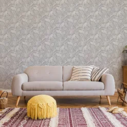 Fresco Artisan Leaf Grey Wallpaper 6 Fresco Artisan Leaf Grey Wallpaper -Haris Home Shop 13991879 5245003723099943