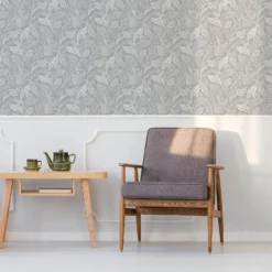 Fresco Artisan Leaf Grey Wallpaper 7 Fresco Artisan Leaf Grey Wallpaper -Haris Home Shop 13991879 9315003723178162