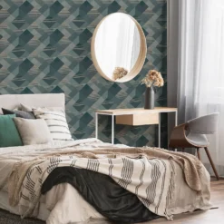 Superfresco Easy Kaleidoscope Emerald Wallpaper 7 Superfresco Easy Kaleidoscope Emerald Wallpaper -Haris Home Shop 13991892 1455003725839762